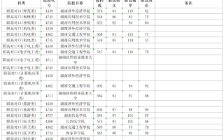 湖南省2024年普通高校招生本科批(职高对口)第二次征集志愿投档分数线
