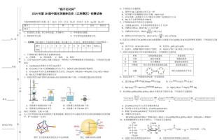 2024年中国化学奥林匹克(江苏赛区)初赛试题及答案汇总